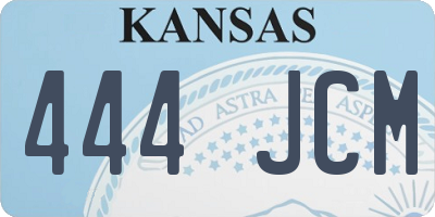 KS license plate 444JCM