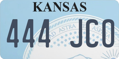 KS license plate 444JCO