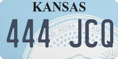 KS license plate 444JCQ