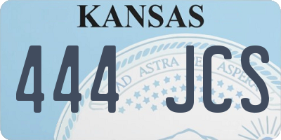 KS license plate 444JCS
