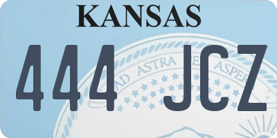 KS license plate 444JCZ