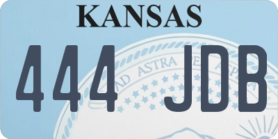 KS license plate 444JDB