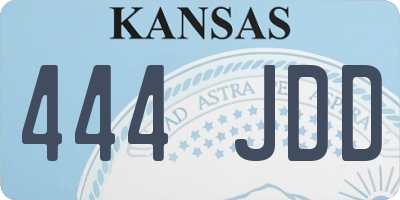 KS license plate 444JDD