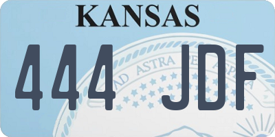 KS license plate 444JDF