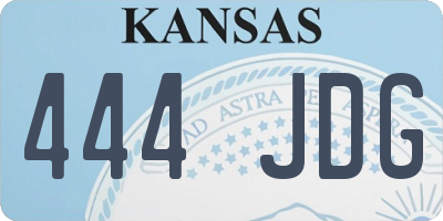 KS license plate 444JDG