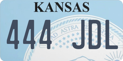 KS license plate 444JDL