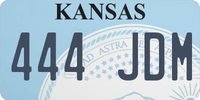 KS license plate 444JDM