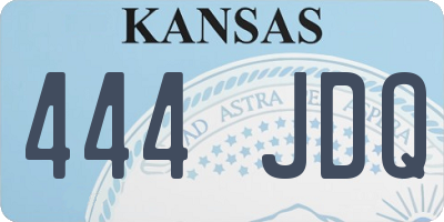 KS license plate 444JDQ