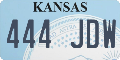 KS license plate 444JDW