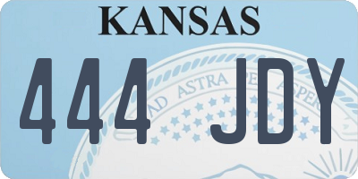 KS license plate 444JDY