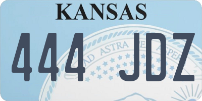 KS license plate 444JDZ