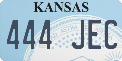 KS license plate 444JEC