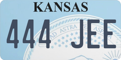 KS license plate 444JEE