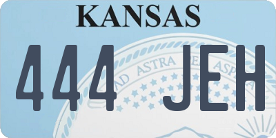 KS license plate 444JEH