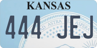 KS license plate 444JEJ