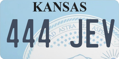 KS license plate 444JEV