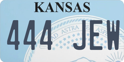 KS license plate 444JEW