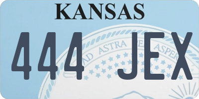 KS license plate 444JEX