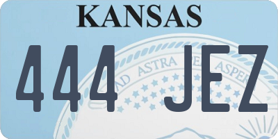 KS license plate 444JEZ