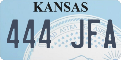 KS license plate 444JFA