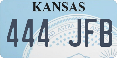 KS license plate 444JFB