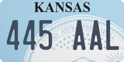 KS license plate 445AAL