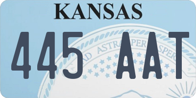 KS license plate 445AAT