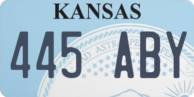 KS license plate 445ABY