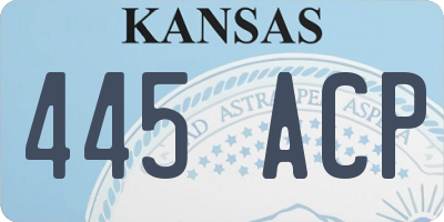 KS license plate 445ACP