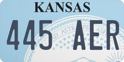 KS license plate 445AER