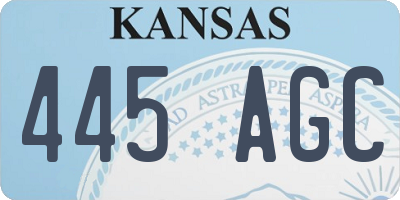 KS license plate 445AGC