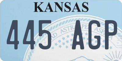 KS license plate 445AGP