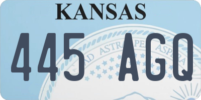 KS license plate 445AGQ