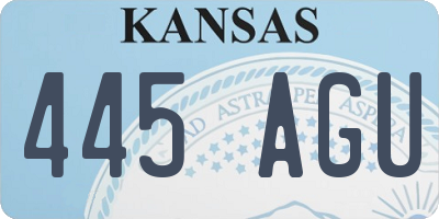 KS license plate 445AGU