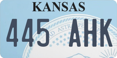 KS license plate 445AHK