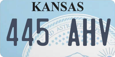KS license plate 445AHV