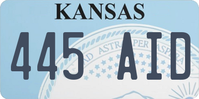 KS license plate 445AID