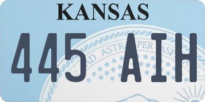 KS license plate 445AIH