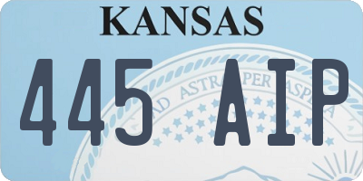 KS license plate 445AIP