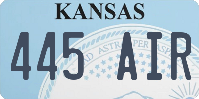 KS license plate 445AIR