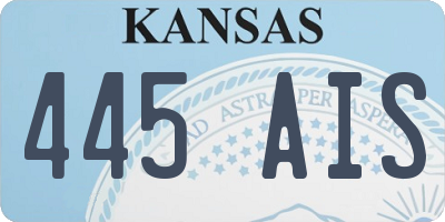 KS license plate 445AIS