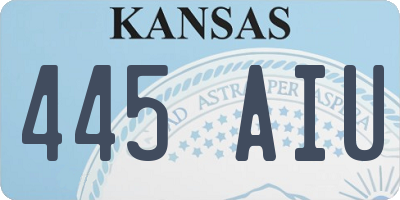 KS license plate 445AIU