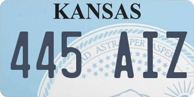 KS license plate 445AIZ