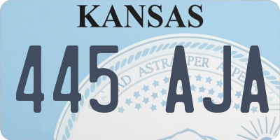 KS license plate 445AJA