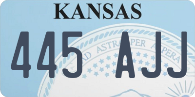 KS license plate 445AJJ