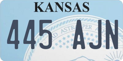 KS license plate 445AJN