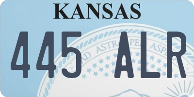 KS license plate 445ALR