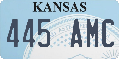 KS license plate 445AMC