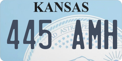 KS license plate 445AMH