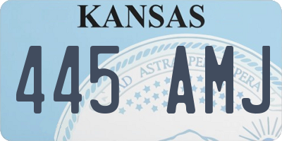 KS license plate 445AMJ